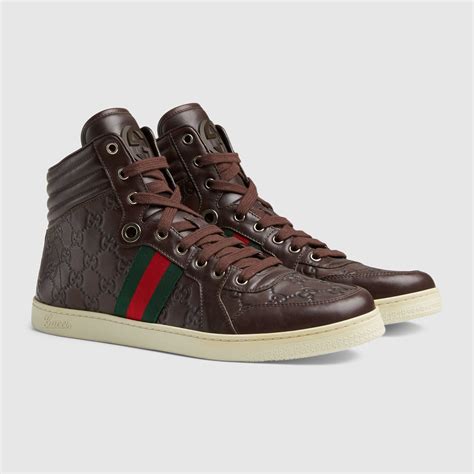 mens gucci high trainers|More.